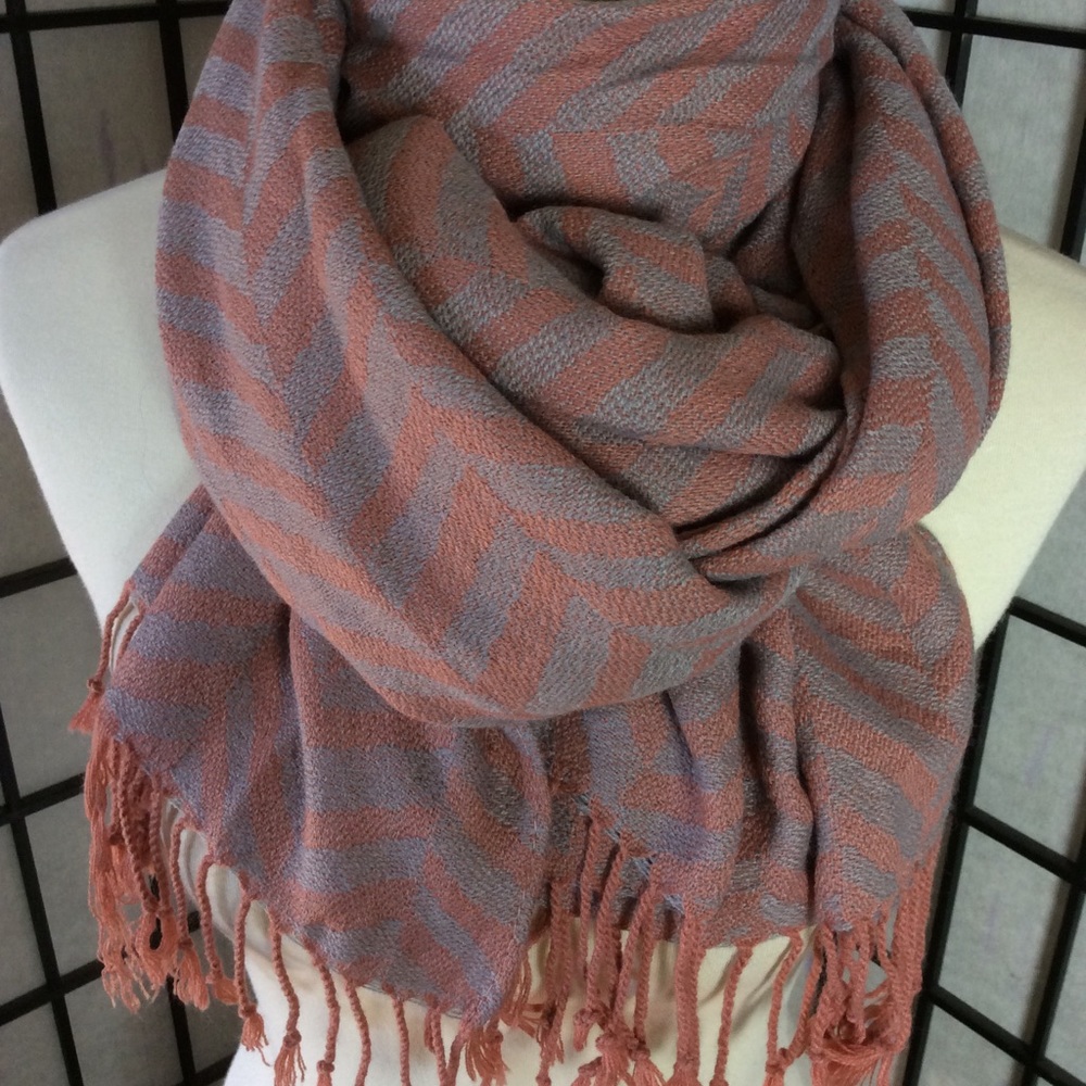 Charlotte Russe Spring Scarf in Pumpkin and Tan!